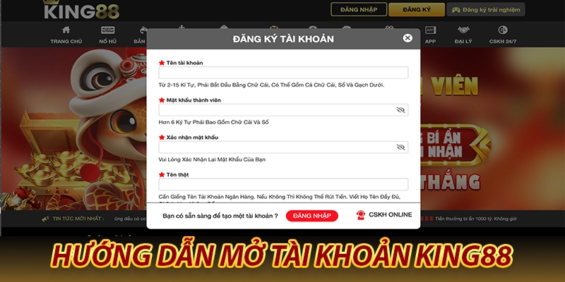 King88 ⭐️ Nhà Cái Cá Cược Uy Tín Tại Châu Á【King88 Vn】 34 Hướng dẫn mở tài khoản cá cược tại KING88